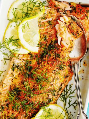 Mehevin lohi on juuri sopivasti punervaa.