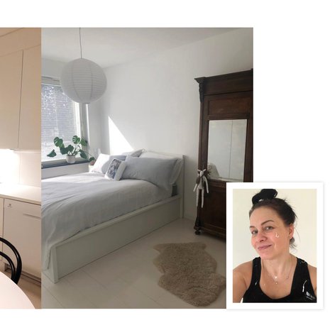 Jonna Pitkäranta remontoi kulahtaneen kaksion valoisaksi ja raikkaaksi. Hän sisusti sen pitkälti kierrätyskalustein, joista osan entisöi ja tuunasi itse.