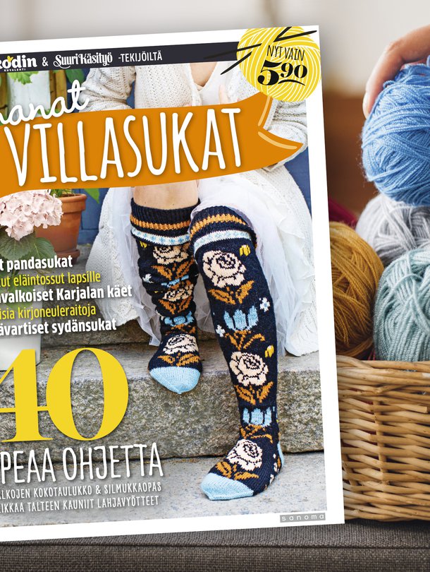 Villasukkien rakastajan kannattaa nyt poiketa kioskilla tai kaupassa. Ihana sukkajulkaisu on nyt myynnissä!