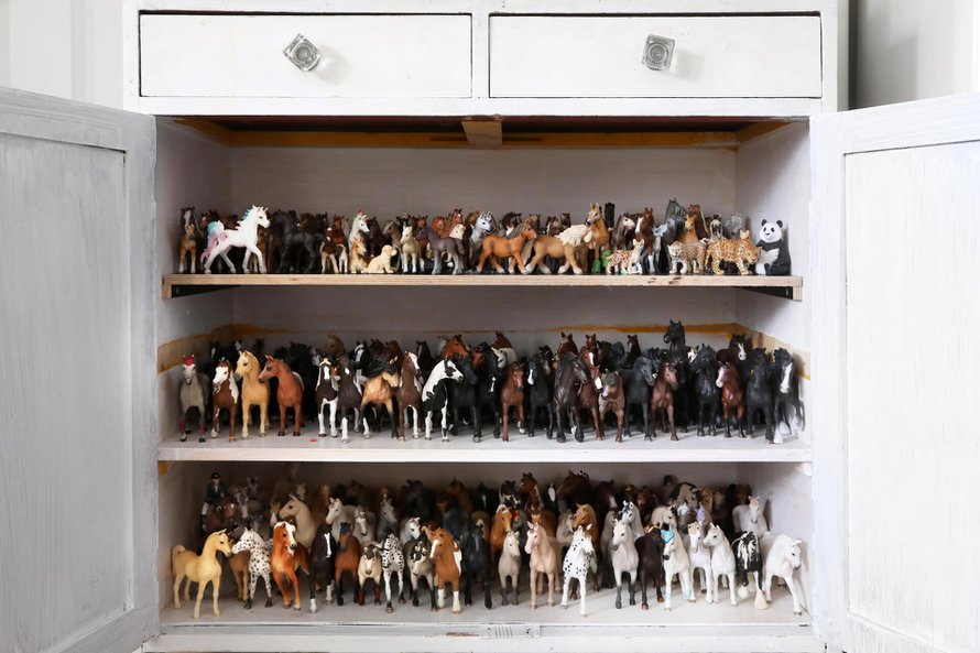 Vennyn kokoelmassa on eniten  hevosia, mutta häneltä löytyy myös Schleich-sarjan koti- ja villieläimiä.