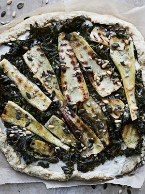 Kasvisgalette on parhaimmillaan juuri uunista nostettuna. 