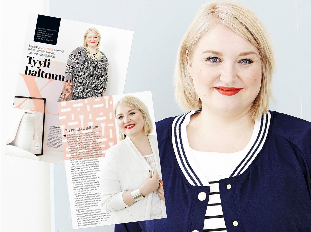 Bloggaaja Elsa Heiko esitteli kevään muotia Kodin Kuvalehden numerossa 9/2015.