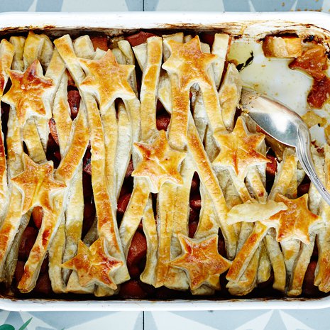 Paahdettu lanttu piiloutui tähtien alle.