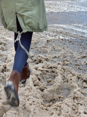 Loskakeli koettelee nahkakenkiä.