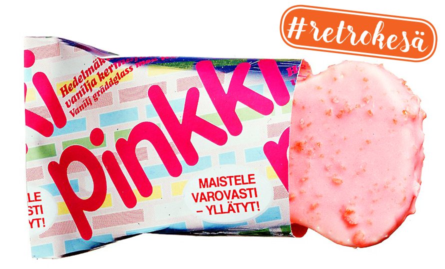Pinkki Super-puikko oli myynnissä ainakin 1980-luvulla.