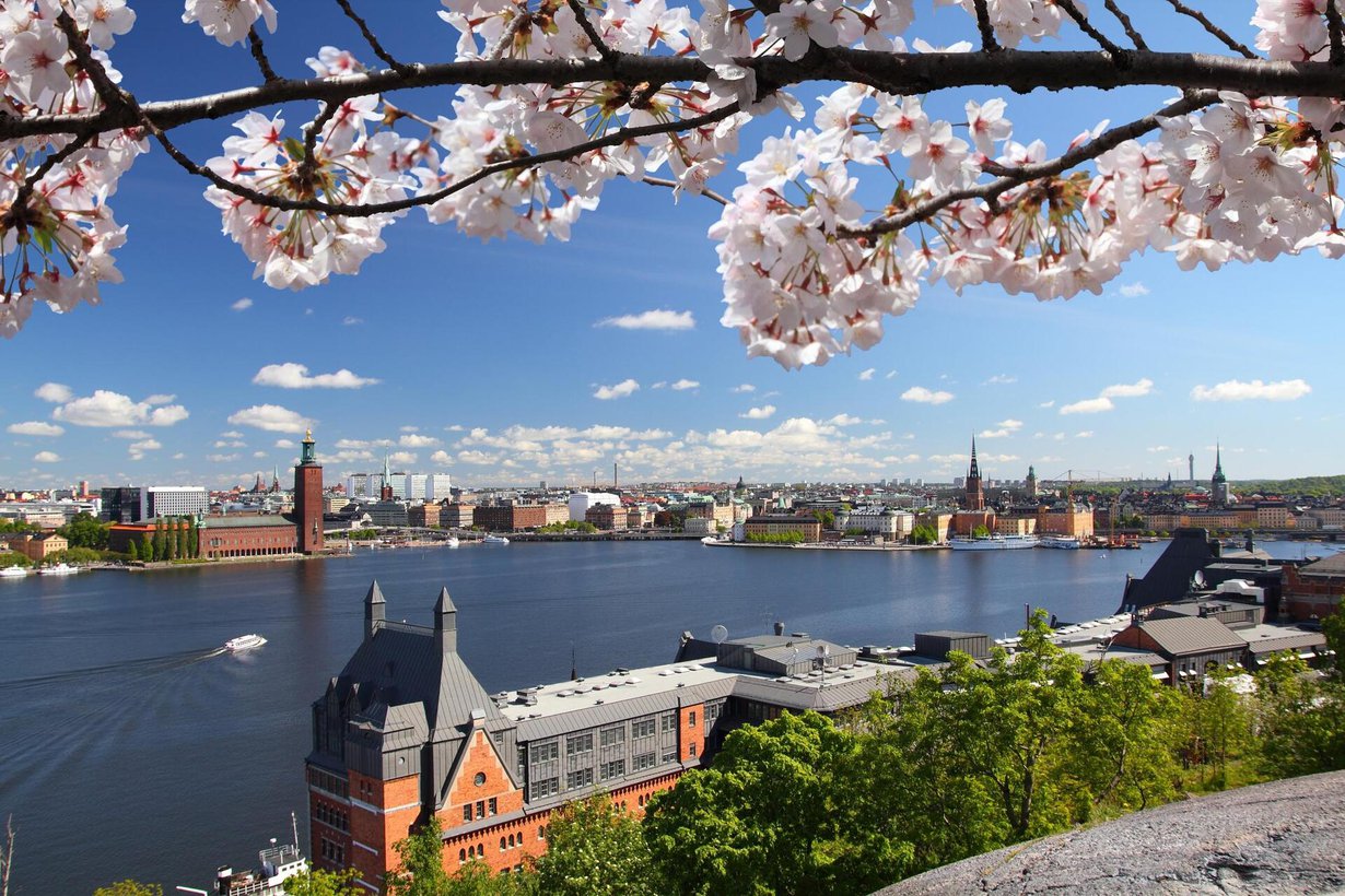 Tukholmassa kannattaa uskaltautua myös ihan ydinkeskustan ulkopuolelle. Södermalmin Skinnarviksberget-kukkulalta on upeat näkymät.