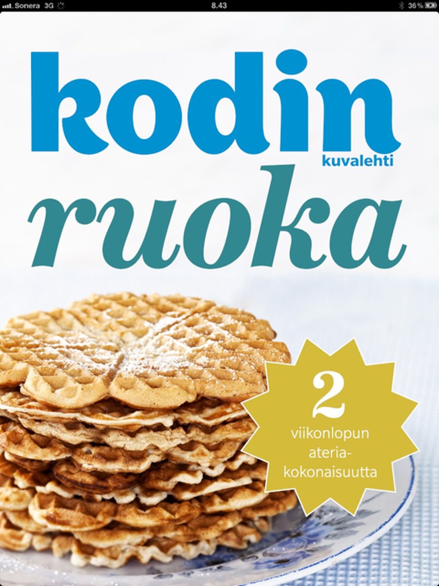 Kodin Kuvalehti tarjoaa ruokaa tabletilla | Kodin Kuvalehti