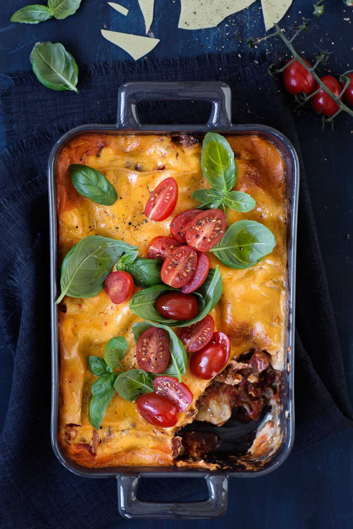 Herkullinen lasagne syntyy pienemmälläkin vaivalla.