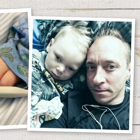 Joka aamu Mika kysyy pojaltaan: ”Saisiko herralle olla aamulääkkeet sänkyyn tarjoiltuna?” Ei haittaa, vaikka Matias ei osaa vastata.