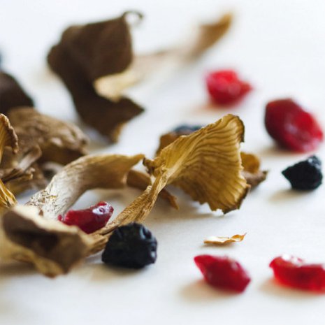 Kuivatut sienet vievät vähän tilaa.