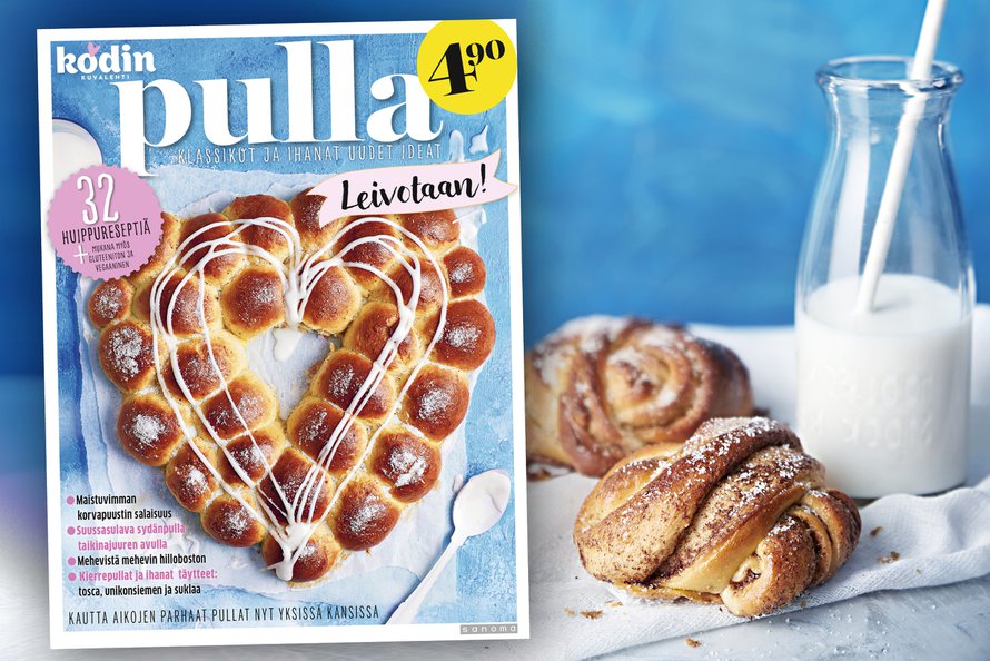Kodin Kuvalehden uusi ihana Pulla-erikoisjulkaisu on nyt kaupoissa. Nappaa omasi!