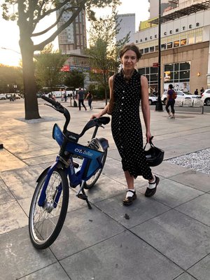 New Yorkissa on hyvät pyörätiet ja näppärät kaupunkipyörät, Harriet vinkkaa.