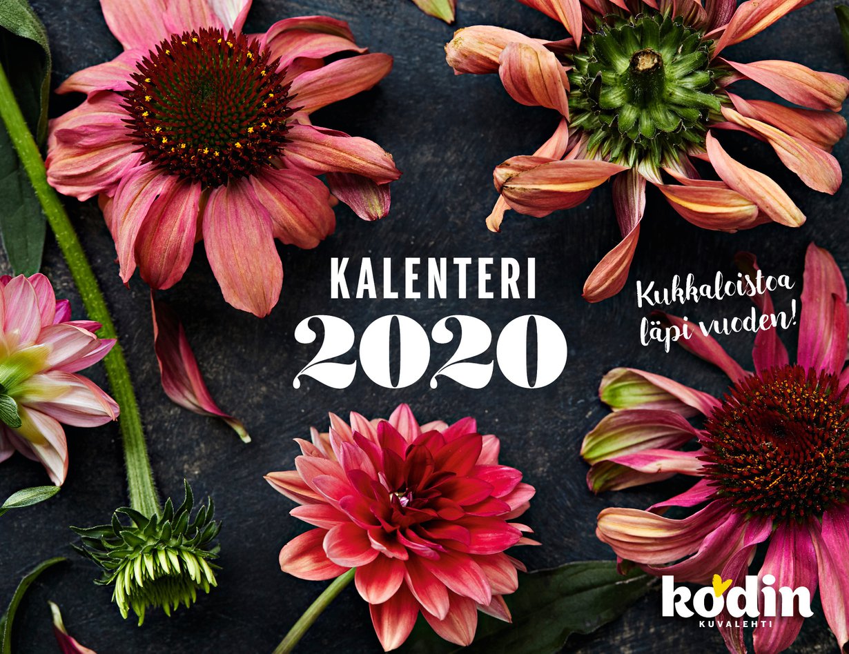 Kodin Kuvalehden tilaajat saavat kauniin seinäkalenterin vuoden viimeisen numeron välissä.