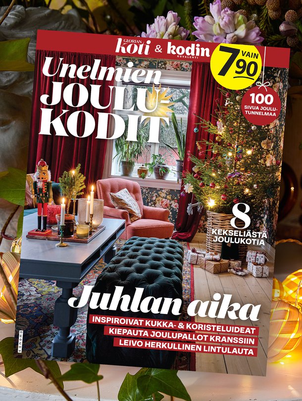 100-sivuinen Unelmien joulukodit -erikoislehti on nyt kaupoissa.
