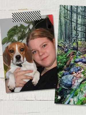 "Minni tuo elämääni lämpöä. Se käpertyy peiton alle yöllä ja lähtee kanssani metsään", kertoo Katja.