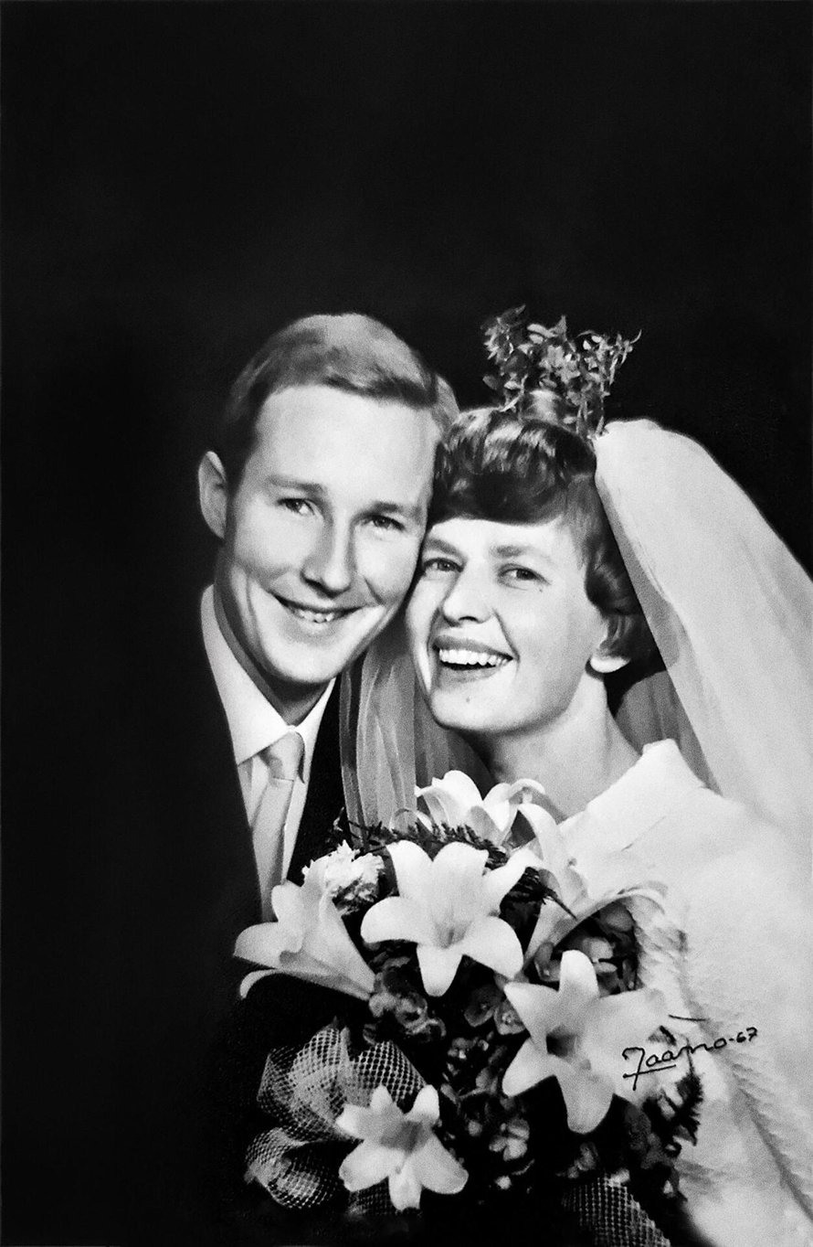 Kimmo ja Ritva menivät naimisiin 22.10.1967 Elimäen kirkossa, Ritvan kotipitäjässä.