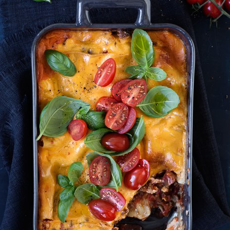 Herkullinen lasagne syntyy pienemmälläkin vaivalla.