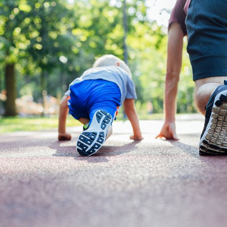 Paikoillanne, valmiit... ja kuinka ollakaan, meidän pikku-Jesse voittaa taas iskän!