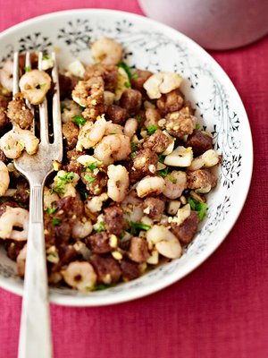 Ravut ja sienet sopivat hyvin yhteen.