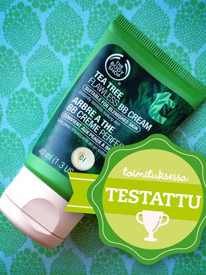The Body Shop Tea Tree Flawless BB Cream maksaa 13,90 e. Tuubissa on 40 millilitraa. Värisävyjä on kolme.