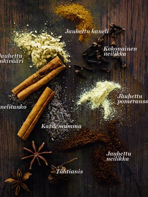 Piparkakkuja tai glögiä on mahdotonta kuvitella ilman oikeita mausteita; vain niillä syntyvät rakastetut maut ja tuoksut. Kokeile rohkeasti mausteita myös uusina yhdistelminä, yllätyt iloisesti.