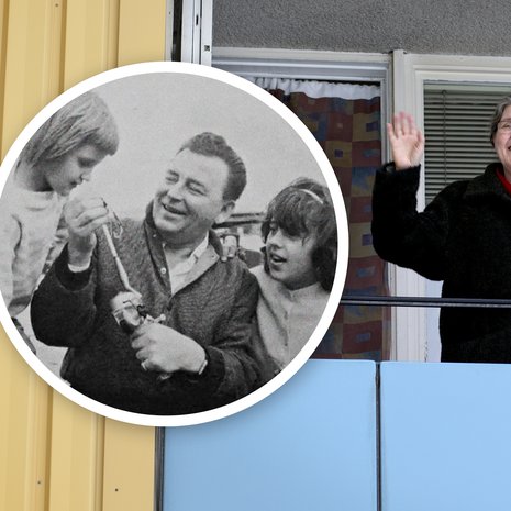 Norrköpingissä asuvan Sheila Gmar Virran suurimpia aarteita ovat lapsuuskuvat. Tässä kuvassa hän on isän ja Ilse-isosiskon kanssa kalassa.