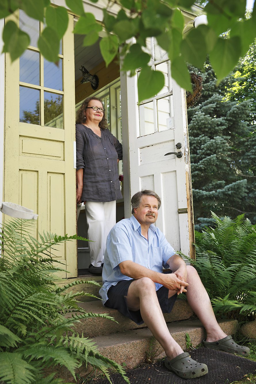 Marja-Leena ja Juhani Tuunanen ihastuivat loviisalaistaloon ensisilmäyksellä.