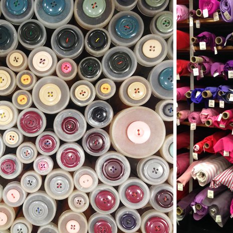 Nappeja, nauhoja, lankoja ja kankaita... Ihanat valikoimat ja vähän eri näköistä kuin Suomessa!