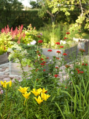 Jotain korkeaa, jotain matalaa ja jotain keskikokoista. Kukkaistutuksen tekeminen on parhaimmillaan taidetta!