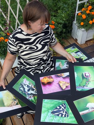 Innokkaan valokuvaamisen myötä perhosotoksia on kertynyt Tanjalle sadoittain. Kuvat ovat ilona kotona, mutta ne ovat myös olleet näytillä kotikaupungin kirjastossa.  Perhosteema on lennähtänyt Tanjan korviksiinkin.