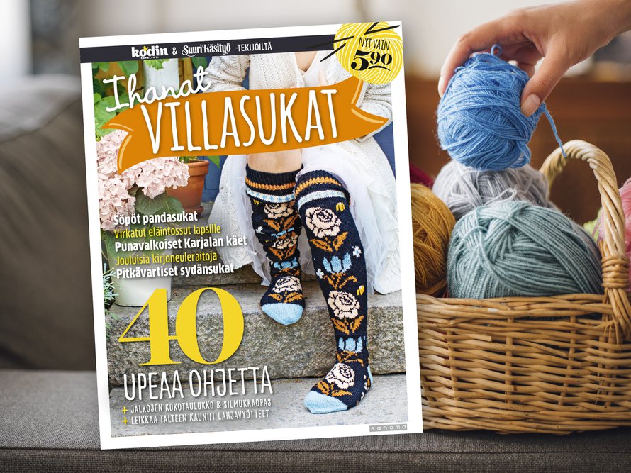 Villasukkien rakastajan kannattaa nyt poiketa kioskilla tai kaupassa. Ihana sukkajulkaisu on nyt myynnissä!