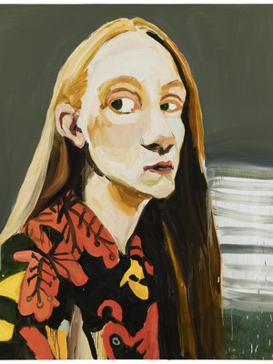 Jenni Hiltusen uusin omakuva Passing on tältä vuodelta.  Se oli helmikuussa esillä Galerie Fors blomissa Helsingissä.