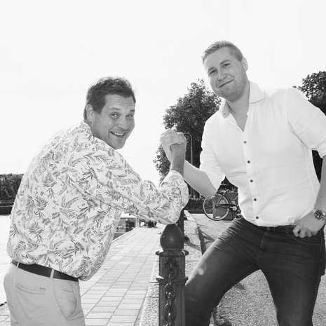 Jethro ja Jerome Rostedt ovat nykyään paitsi isä ja poika myös työkavereita. ”Oli jo varhain selvää, että Jeromestakin tulee yrittäjä.”