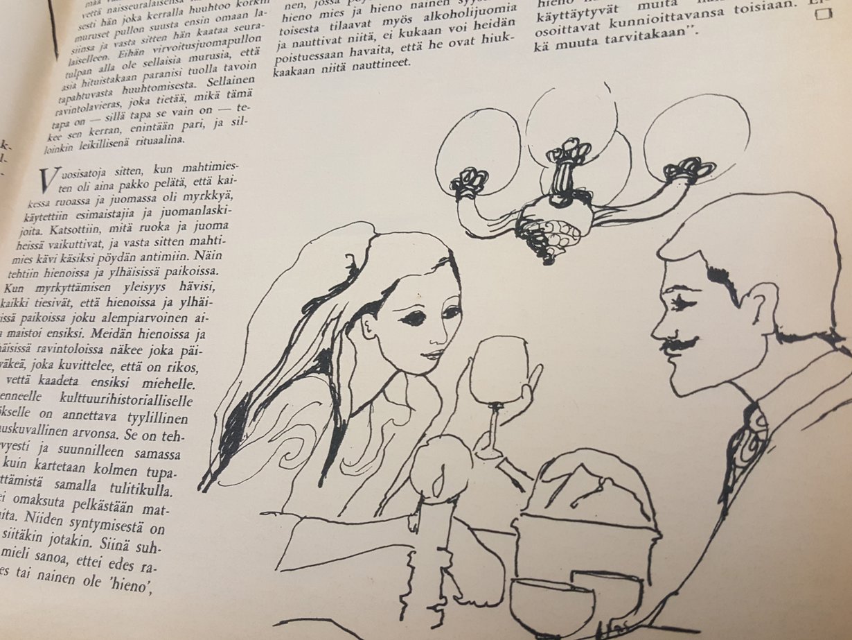 "He syövät siististi, käyttäytyvät muita häiritsemättä ja osoittavat kunnioittavansa toisiaan", kuvattiin KK:ssa ravintolan hyviä asiakkaita vuonna 1967.