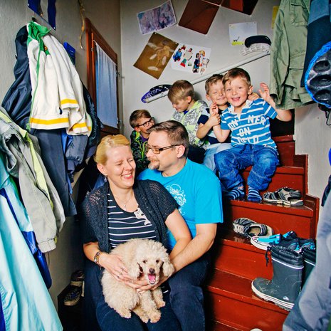 Karoliinan ja Tonin päiviin tuovat vauhtia pojat Jiri, Rene,­ Tuukka ja Tomas.