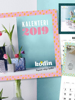 Kalenteri on kätevä ja kaunis katsella! Löydät joka kuukausi siitä lisäksi kivaa tekemistä.