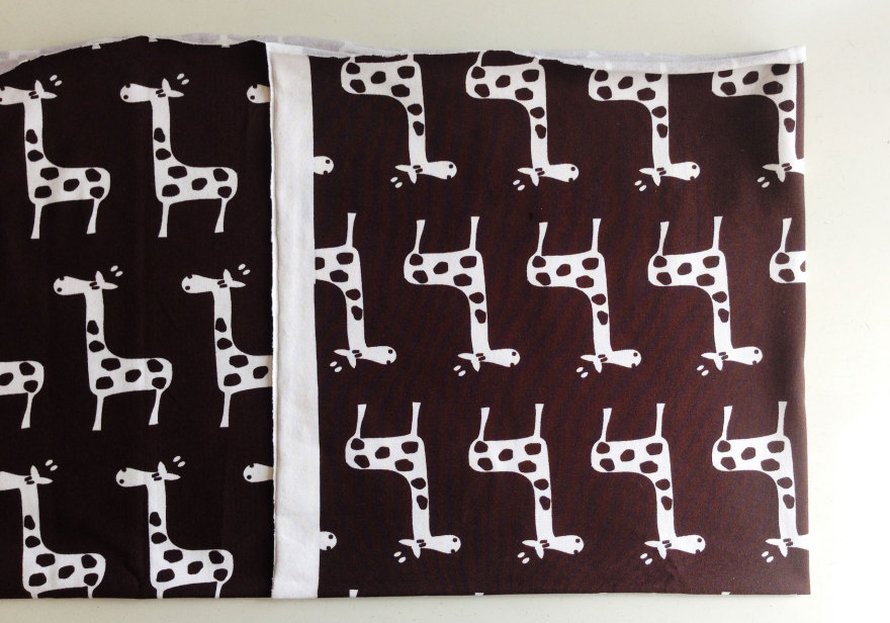 Taita kangas toiseen suuntaan kaksinkerroin.