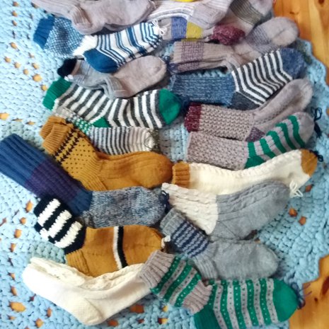 Mikä ihana määrä sukkia!