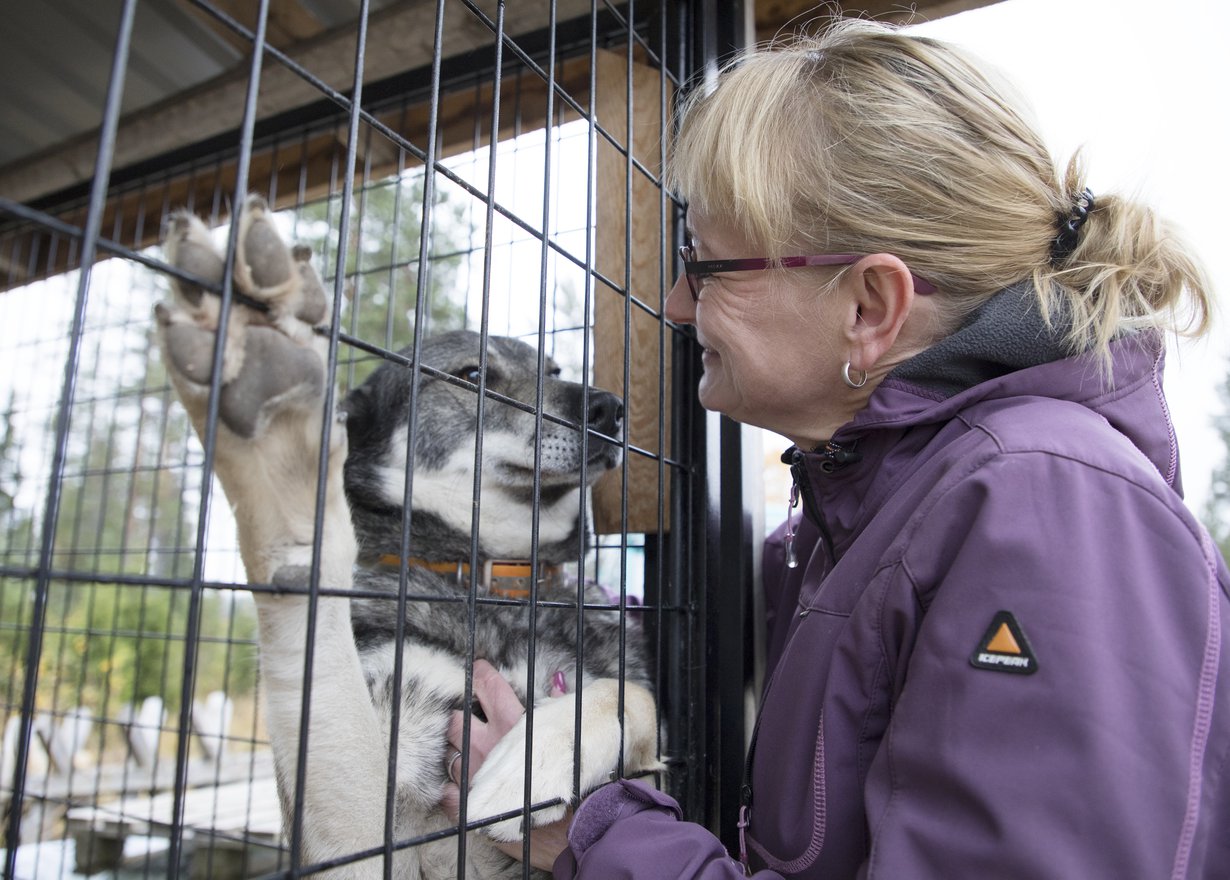 ”Olemme sosiaalisia erakkoja. Kun tulemme kotiin, Kalle ulkoiluttaa koiran ja minä vedän kotivaatteet päälle.”