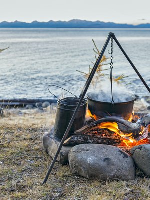 Pääsääntöisesti järvivettä ei kannata käyttää talousvetenä.  Jos muuta vettä ei ole tarjolla ja kahvit on pakko keittää, keitä pannukahvia. Kiehuvassa vedessä mikrobit kuolevat. 