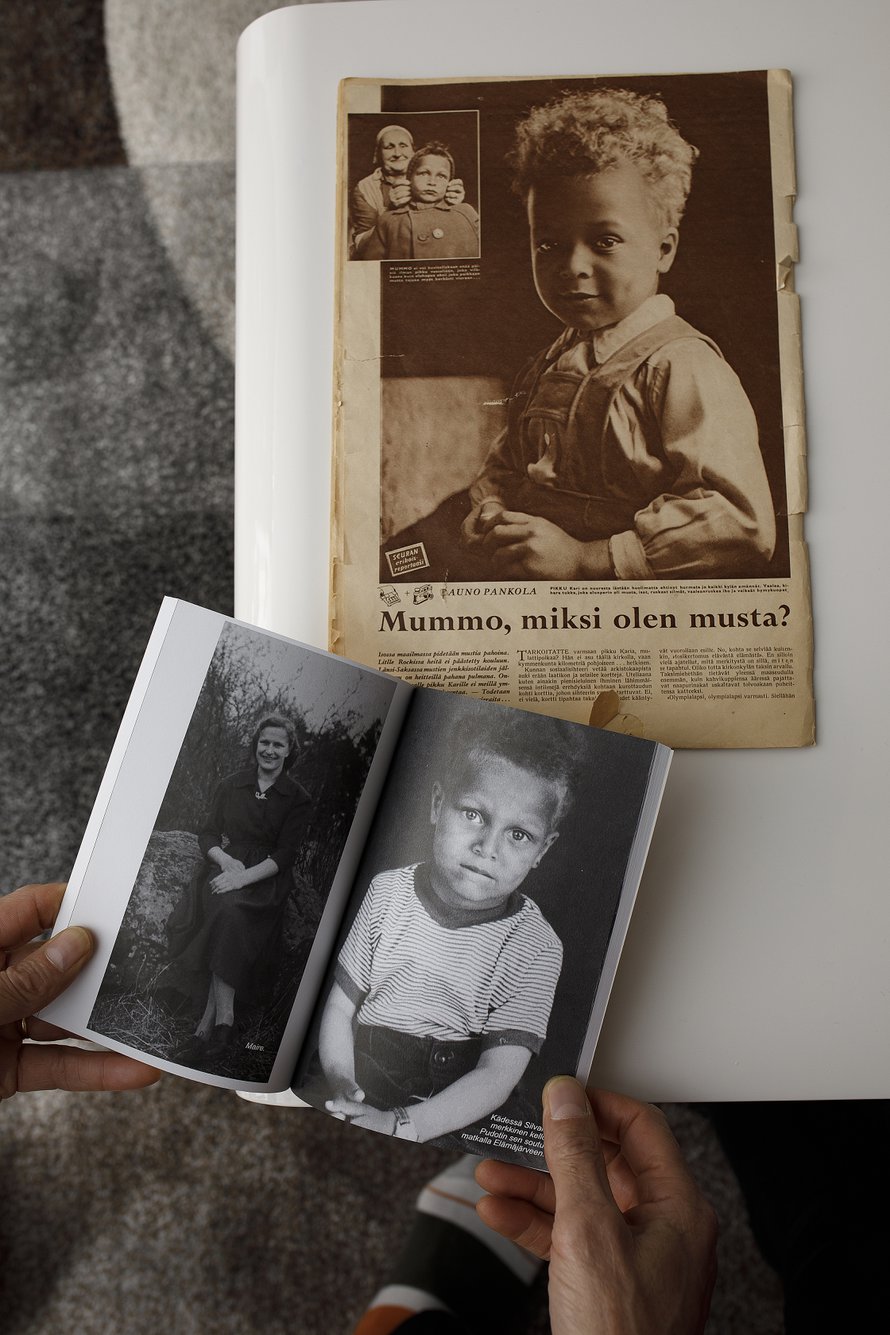 Seura-lehti julkaisi Karista jutun 13.11.1957. Alakuvassa on vasemmalla äiti, oikealla Kari kolmevuotiaana.