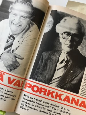 Fritz Niinivaara (vas.) puolusti lihaa, Toivo Rautavaara kasviksia.
